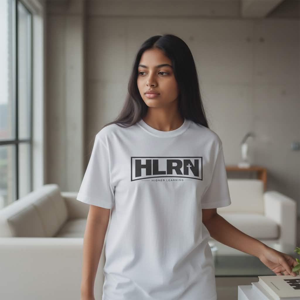 HLRN White | Black Logo Tee