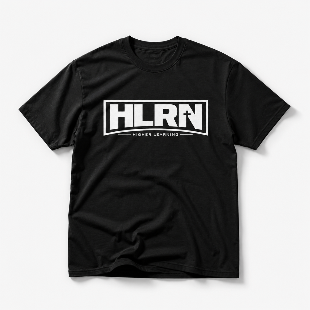 HLRN Black | White Logo Tee