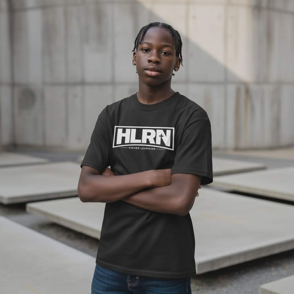 HLRN Black | White Logo Tee